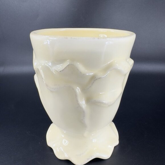 Roscher Flower Antique Butter Yellow Coffee Mug Cup Flower Shape Set 2 Mugs Cups - Picture 15 of 16